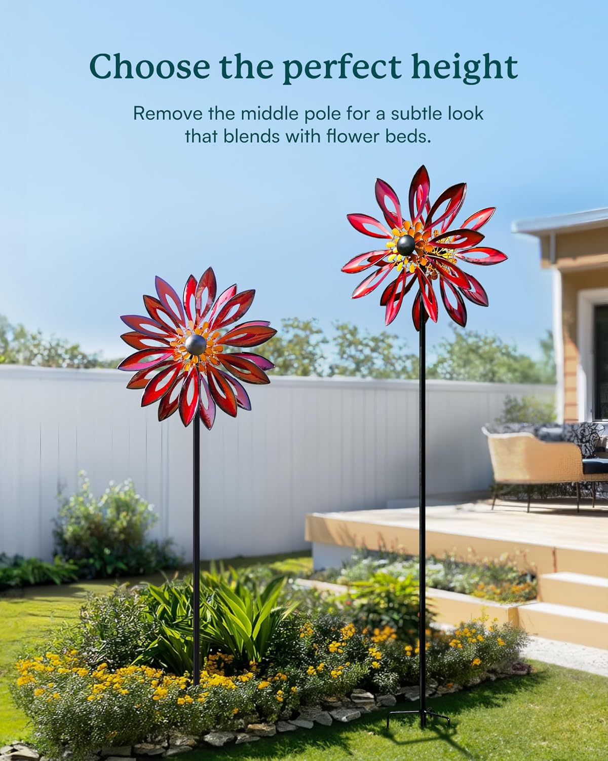 Wind Spinners Outdoor - Large Kinetic Metal Wind Sculptures & Spinners for Yard and Garden, Yard
