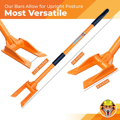 48” Oval Handle Demolition Bar – Ceiling/Wall Demo Bar - Versatile Multi Tool - For Home