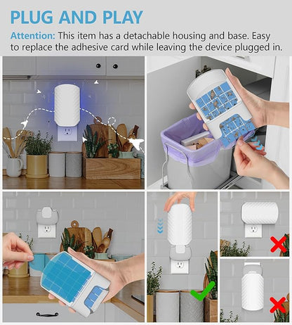 Flying Insect Trap for Indoors, Bug Killer Light Trap for Fruit Flies, Gnats, Moths, and