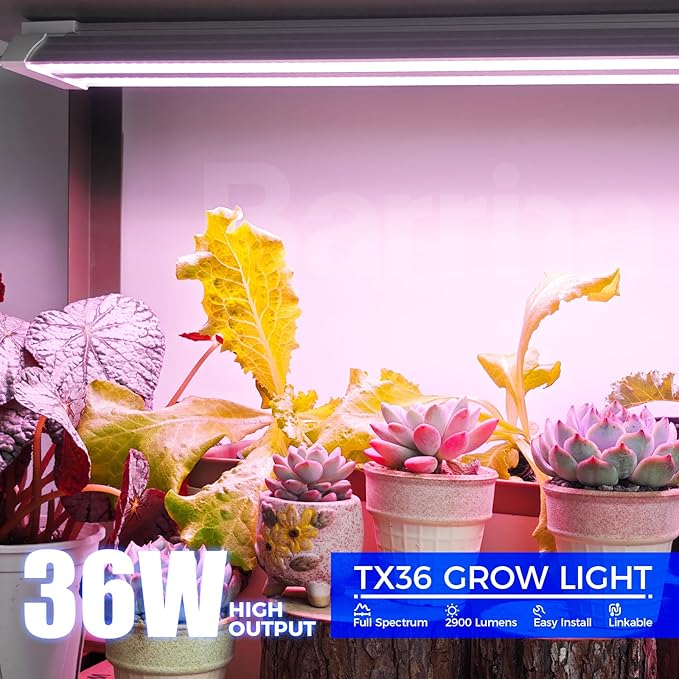 Barrina TX36 2FT LED Grow Light, 36W(200W Equivalent), High PPFD, Full Spectrum, Hanging Plant