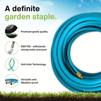 Aeromixer THE HOSE - 3/4 Inch Garden Hose 25Ft, Kinkless Commercial Garden Hoses, Heavy Duty