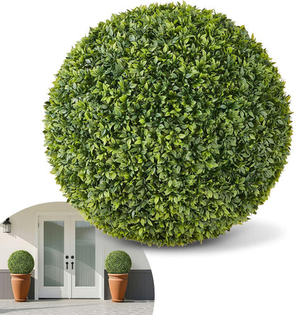 VEVOR Artificial Topiary Ball, 23 inch Faux Boxwood Plant Balls, Fake Silk Tree Look Real, Easy