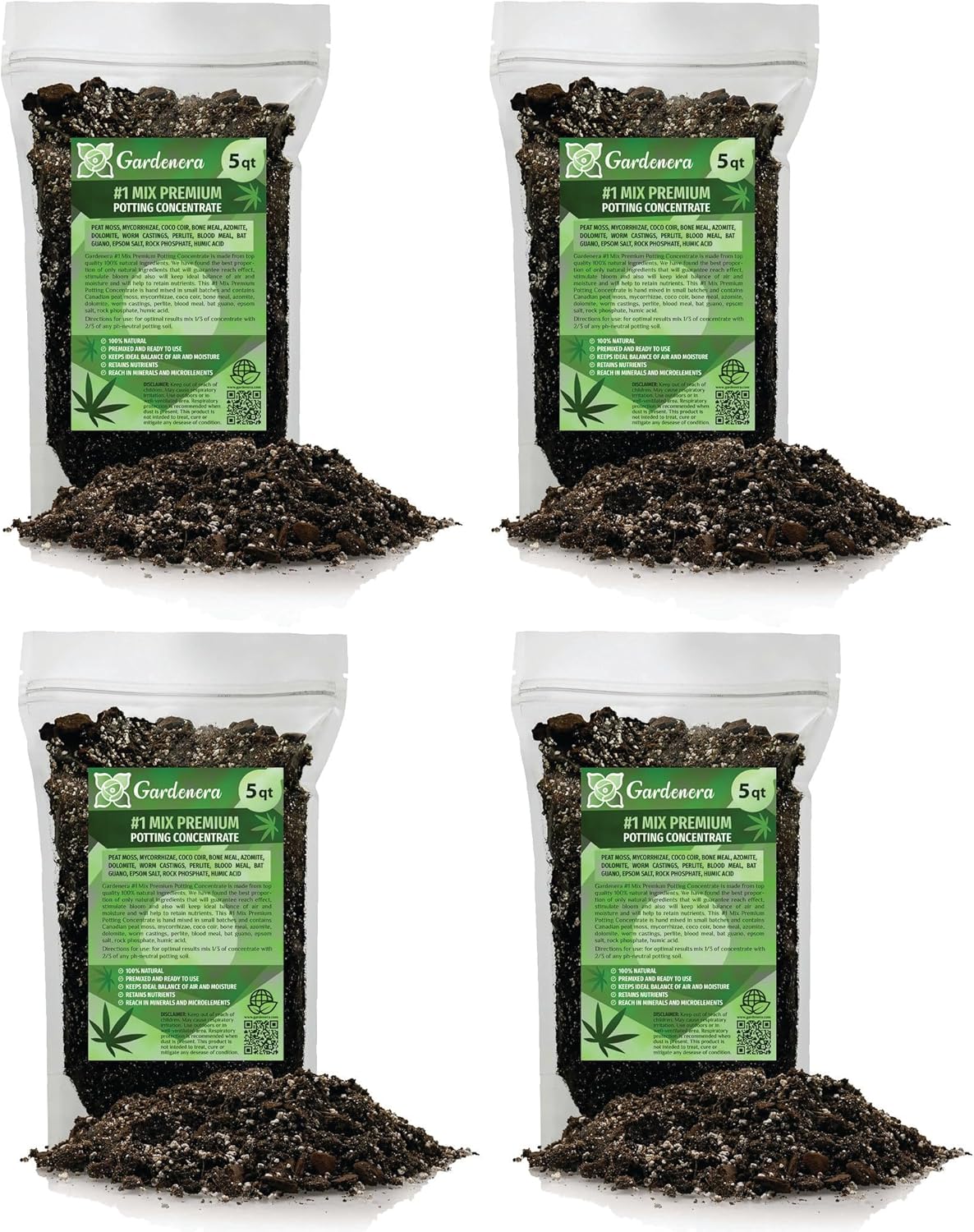 Gardenera Premium Happy Plant Potting Soil Mix - Optimal Nutrient-Rich Blend for Thriving and