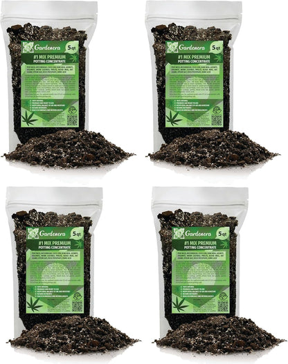 Gardenera Premium Happy Plant Potting Soil Mix - Optimal Nutrient-Rich Blend for Thriving and