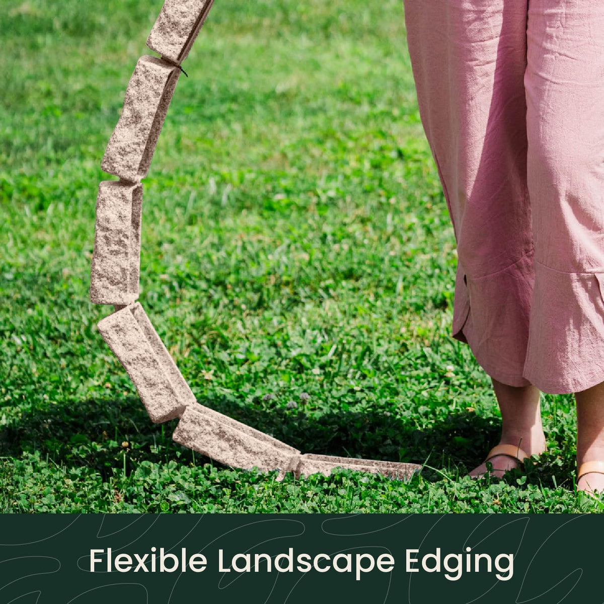 Beuta Landscape Edging | Garden Edging Border | Faux Stone Bricks for Lawn edging, Flower beds