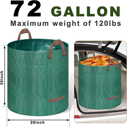 Remiawy Reusable Yard Waste Bags, 3 Packs 72 Gallons Lawn and Leaf Garden Bags with Reinforced