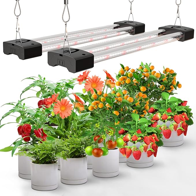 LED Grow Lights 16W Full Spectrum Integrated Growing Lamp Lighting Fixtures with High PPFD for