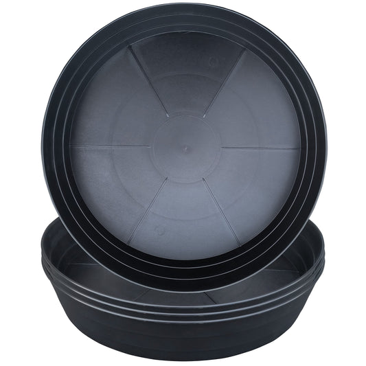 Plant Saucers 10 12 14 16 18 20 25 Inch, 4 Pack of Plastic Plant saucers for Pots，Extra-Deep Plant
