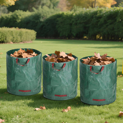 5 Packs 5 Packs 72 Gallon Reusable Yard Waste Bags, Leaf Collection Bags with Handles, Heavy Duty