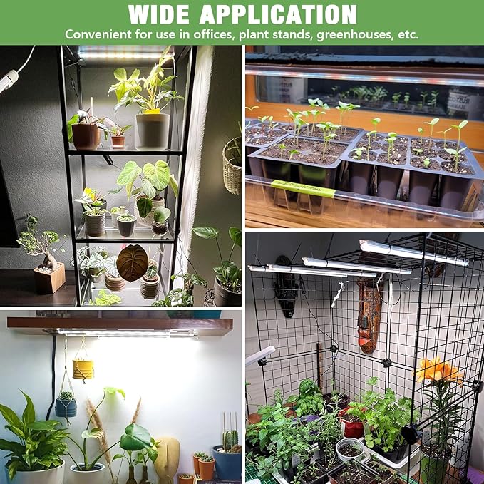 Grow Lights for Indoor Plants, 16" Full Spectrum Plant Grow Light Strip with Upgrade Timer 6/12/16