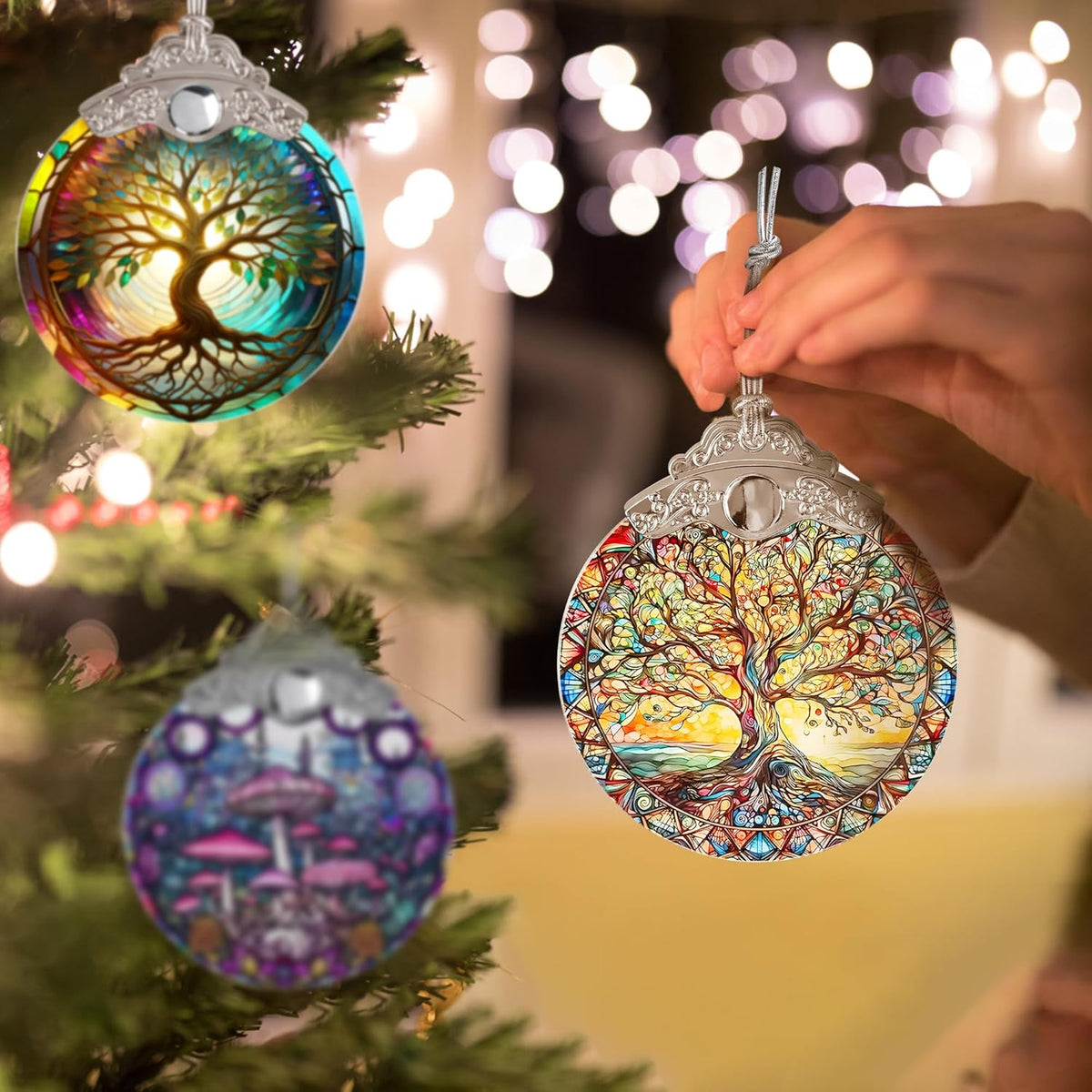 Tree of Life Suncatcher, Christmas & Holiday Ornaments, Tree of Life Decor