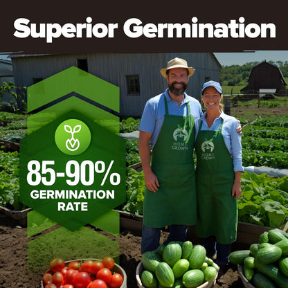 HOME GROWN 𝗨𝗦𝗔 𝗣𝗥𝗘𝗠𝗜𝗨𝗠 25 Heirloom Vegetable Seeds Kit - 12,000+ NON-GMO Seeds for