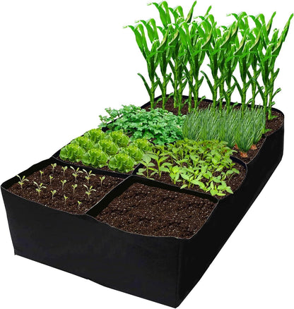CJGQ Fabric Raised Garden Bed 6x3x1ft Garden Grow Bed Bags for Growing Herbs, Flowers and
