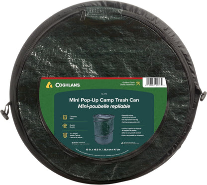 Coghlan's Mini Pop-Up Lightweight Trash Can – Collapsible Waste Bin for Camping, Hiking, Travel
