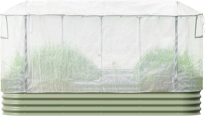 Vego garden Frost Greenhouse Cover System for 3.5' x 5.0' (6 in 1) Garden Bed