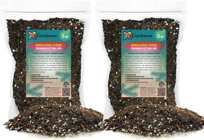 Gardenera Premium Himalayan Cedar Potting Soil Mix - Perfect Balance of Nutrients, Drainage, and
