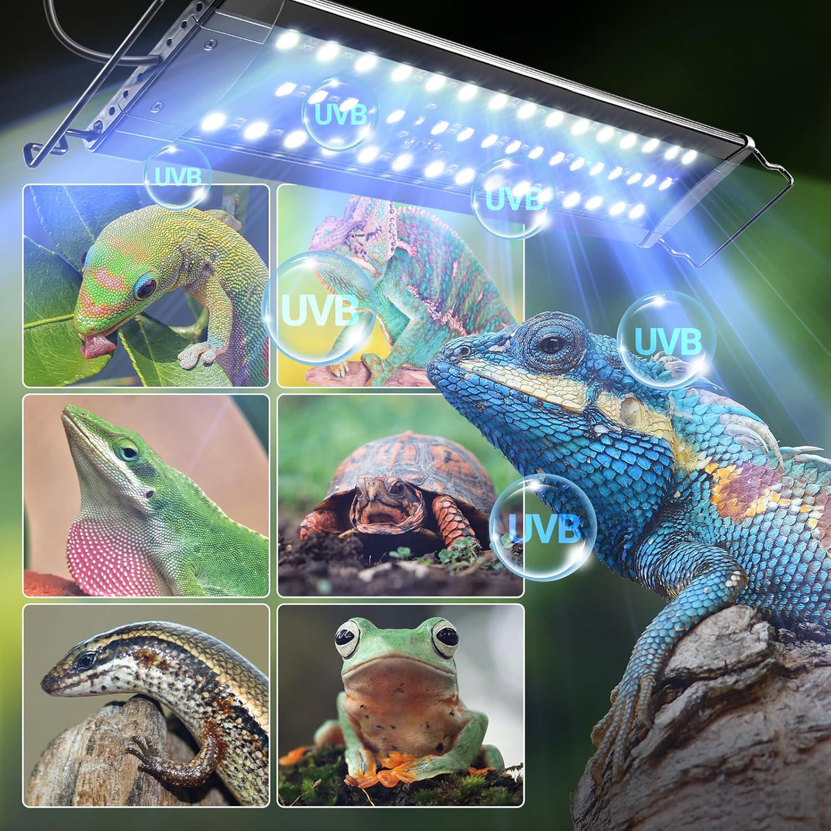 REPTI ZOO UVB Light for Reptile 10.0, 18 inch UVB Reptile Light Bulb with Dimming for Desert Animal