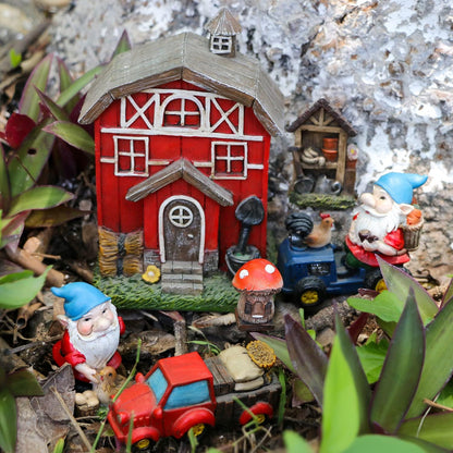 BangBangDa Miniature Fairy Garden Accessories - Garden Gnome Figurines House Set of 22PCS - Outdoor