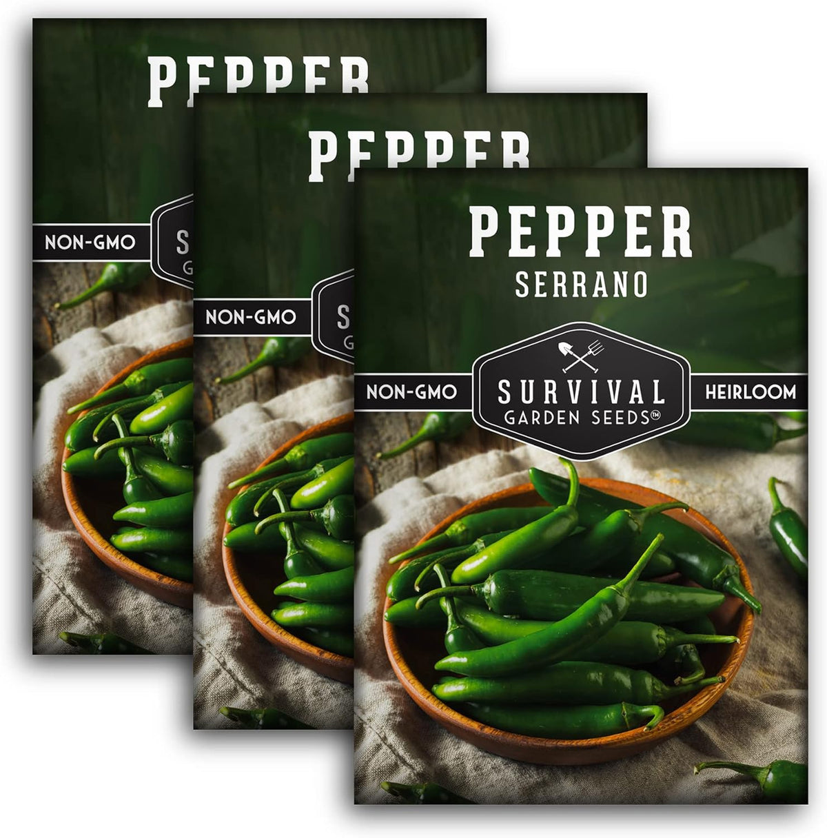 Mexican Serrano Pepper Seeds for Planting | Fresh Hot Chili & Green Hot Pepper Seeds – Heirloom