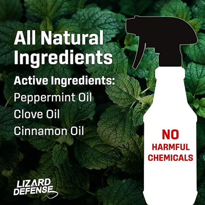 Exterminators Choice Peppermint Oil Defense Spray for Lizards & Bugs - 32 Fl Oz, Peppermint Scent