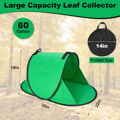 2025 New 60 Gallon Pop-Up Foldable Leaf Collector,Portable LeafBag,600D Oxford Cloth Leaves Pick Up