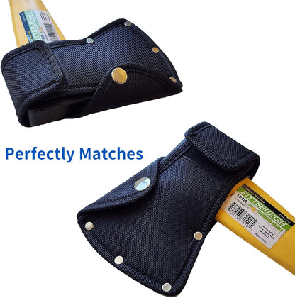 Hatchet Head Sheath Holster, Black Oxford Sheath for 1-1/4Lb Axe, Double Snap Hatchet Protector