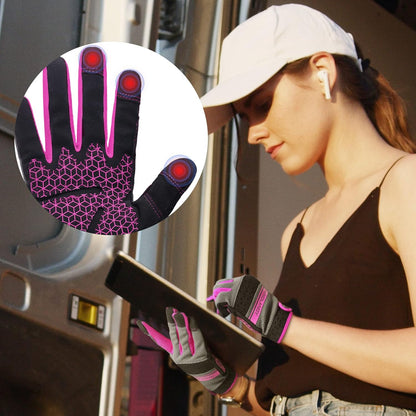 HANDLANDY Women Safety Work Gloves Utility Touch Screen Working Grip Glove for Yardwork Gardening