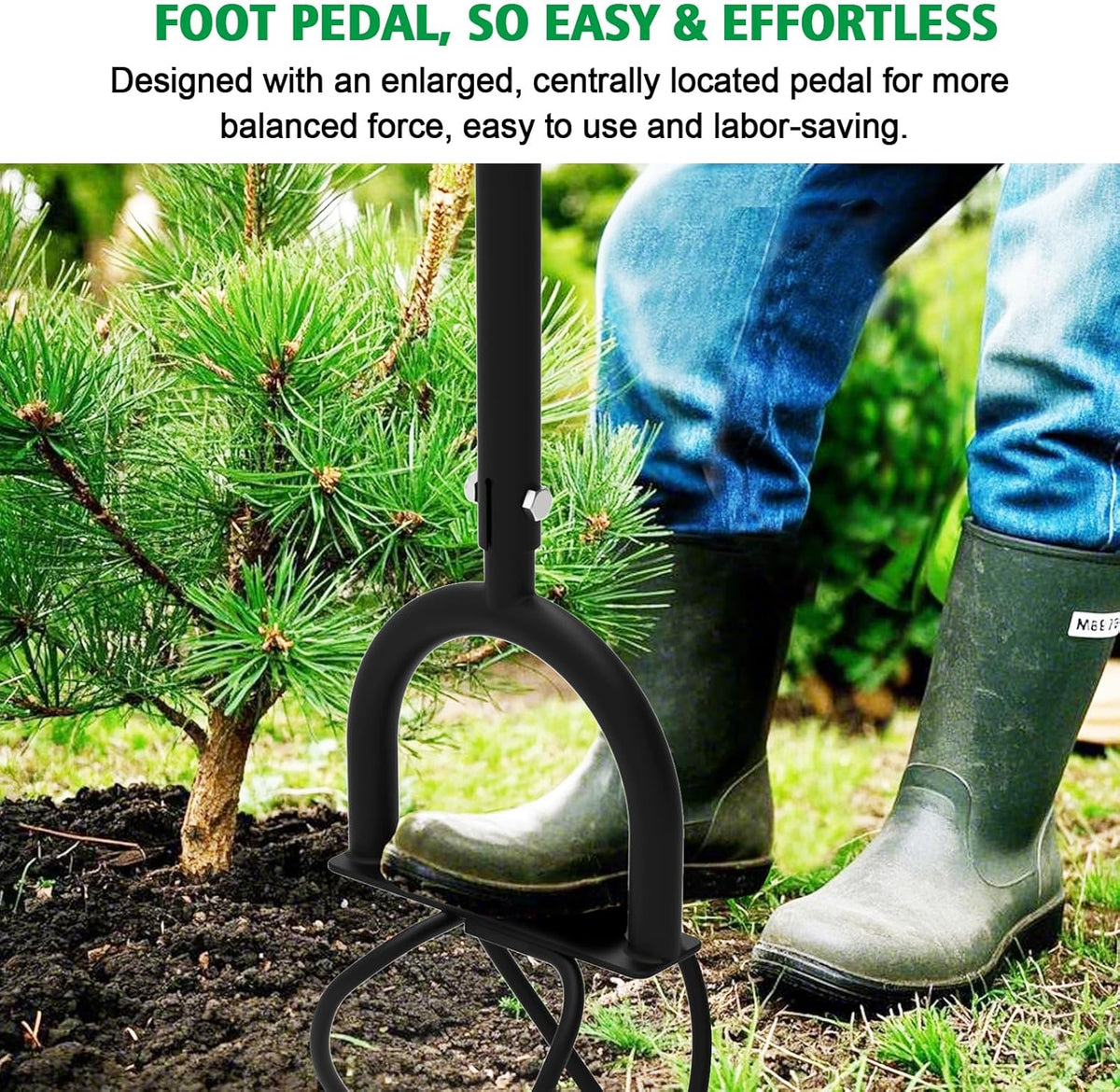 Hand Tiller Garden Claw Twist Tiller Cultivator Tiller Soil Loosener Lawn Aerator, Rototiller, for