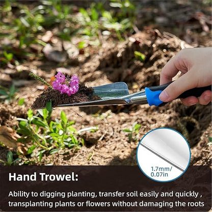 Garden Tool Shovel for Digging Gardening Trowel for Lawn Planting Alloy Spade Plastic Handle Anti