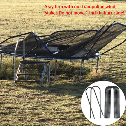 20 Pack 10 Inch Heavy Duty Trampolines Wind Stakes Galvanized Steel Garden Stakes U-Shaped Staples