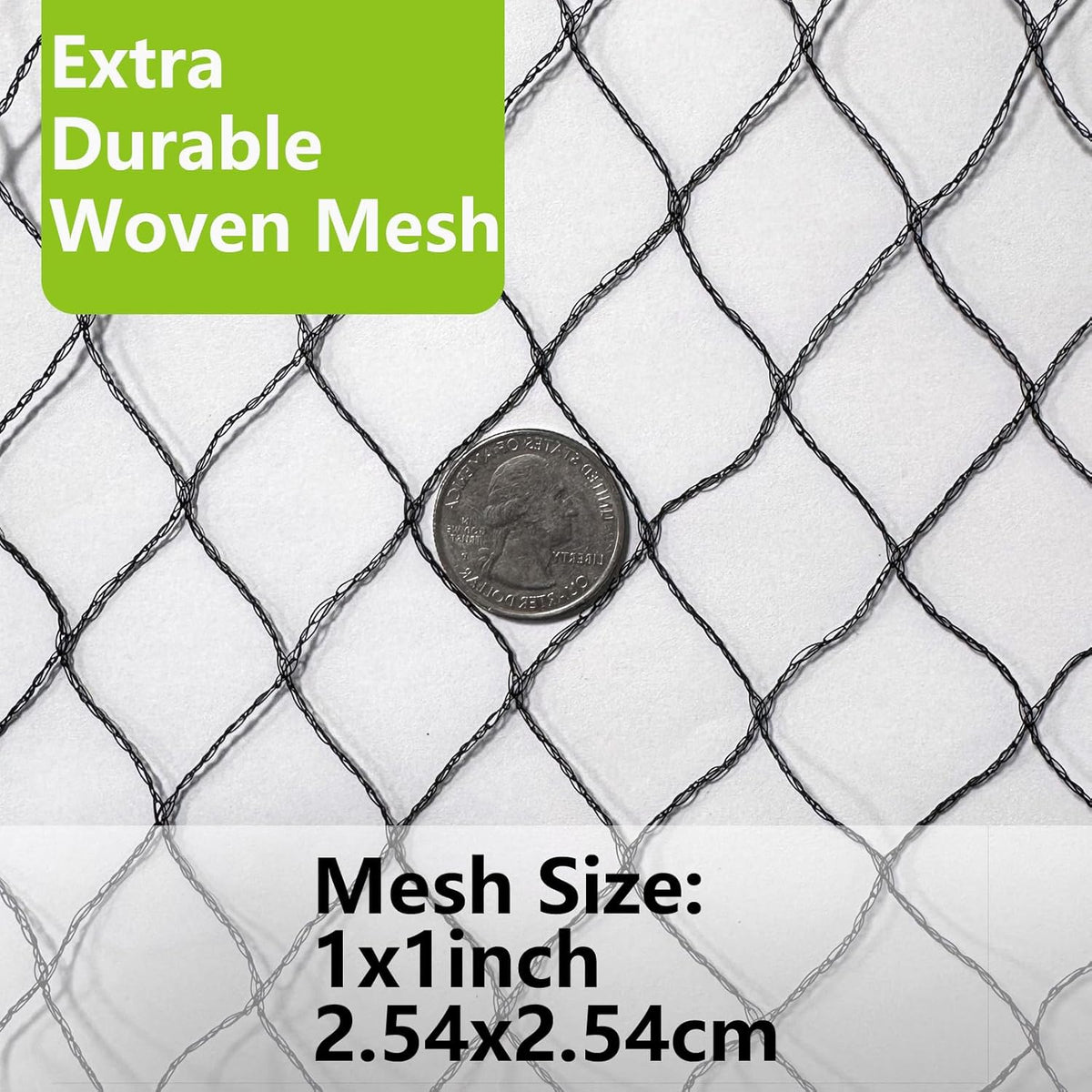 POYEE 25 x 50 FT Bird Netting for Garden Woven Mesh Garden Netting for Plants, Vegetable, Fruit