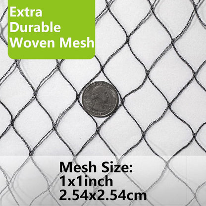 POYEE 25 x 50 FT Bird Netting for Garden Woven Mesh Garden Netting for Plants, Vegetable, Fruit