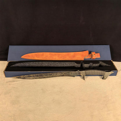 SV Handmade cast Manganese Steel Chopping Blade Sword, Full Tang, Outdoor, Hunting, Camping