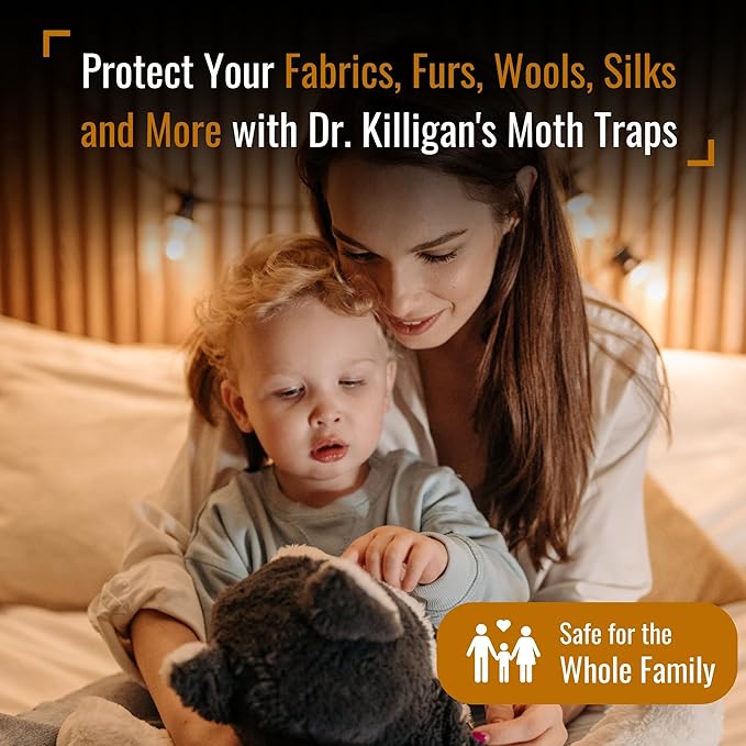 Dr. Killigan's Premium Double Potent Clothing Moth Traps with Pheromones Prime | Organic Clothes