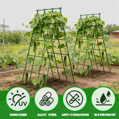 Heavy Duty Cucumber Trellis,2 Pack,No AssemblyGarden Trellis for Climbing Plants Outdoor,Cucumber