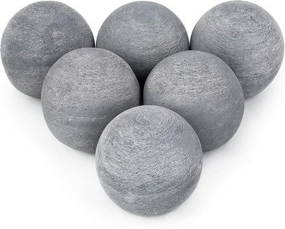 Skyflame Ceramic Balls, Set of 6 Round Fire Stones Set for Indoor and Outdoor Fire Pits or