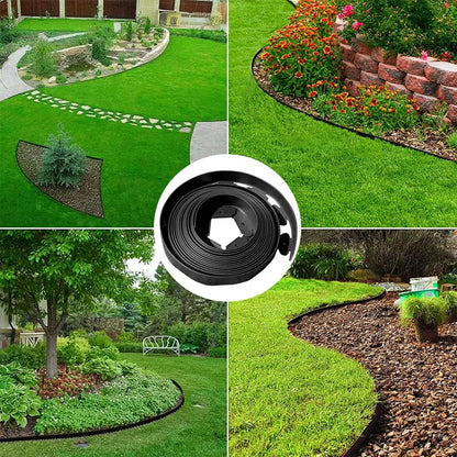 Garden Edging Borders 66FT,Landscape Edging Black[Extra Tall 4IN High] with 60pcs Stakes,Lawn