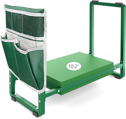 FLINTER Garden Kneeler and Seat, 10.2" Wider Heavy Duty Thick Gardening Bench for Kneeling and Seat