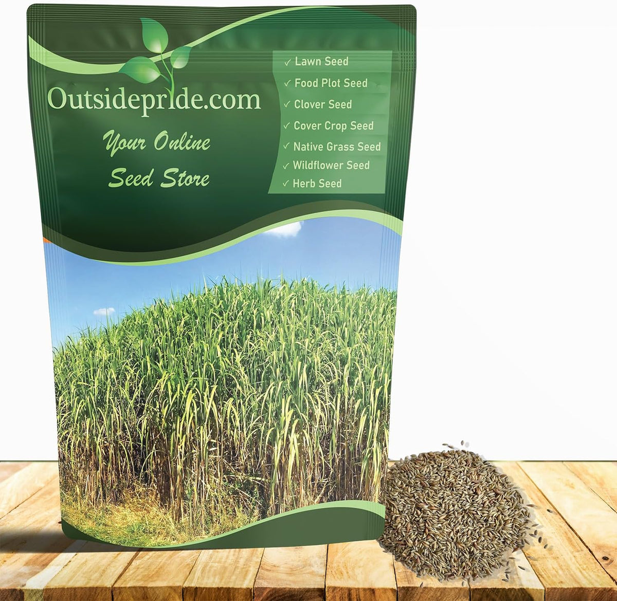 Outsidepride Switchgrass Seed - 25 lbs. Perennial Hardy, Drought & Flood Tolerant Native Grass Seed