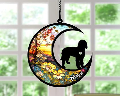 Personalized Dog Memorial, Custom Name Labradoodle Dog Christmas Ornament with Name, Custom Breeds