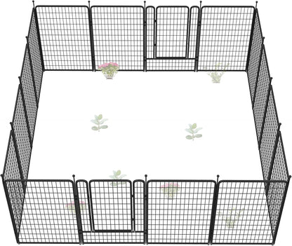FXW Garden Fence Outdoor for The Yard – 50in(H) x 41.7ft(L) Heavy Duty Metal Animal Barrier for Dog