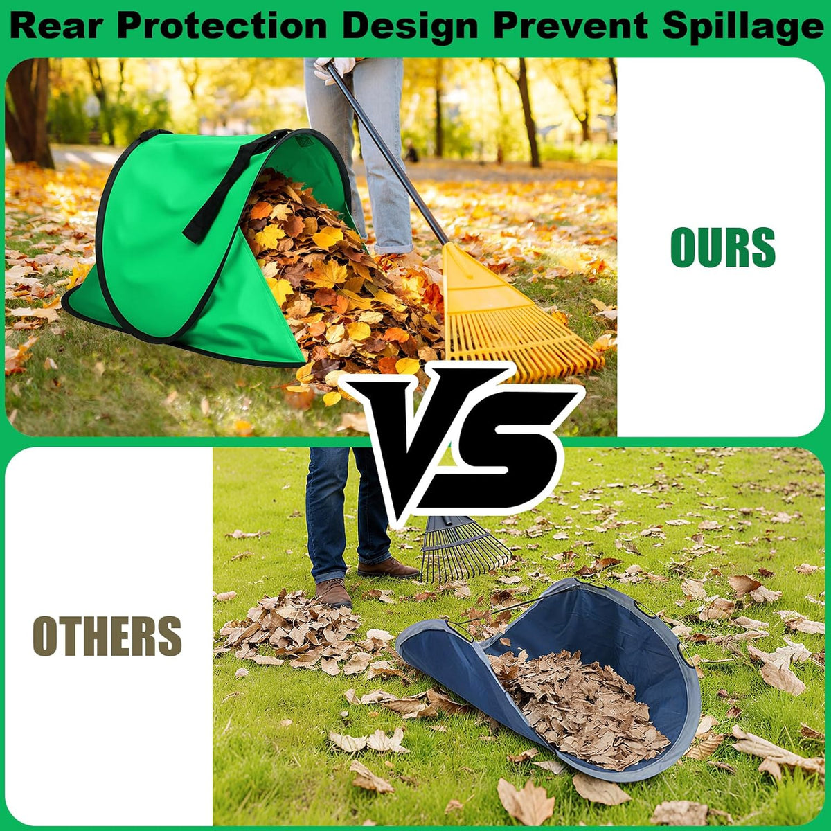 2025 New 60 Gallon Pop-Up Foldable Leaf Collector,Portable LeafBag,600D Oxford Cloth Leaves Pick Up