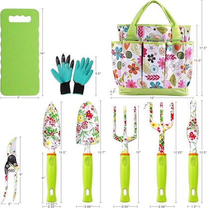NAYE Garden Tool Set,Cute Gardening Gifts for Women,Birthday Gifts for Mom,Heavy Duty Tool Kit with