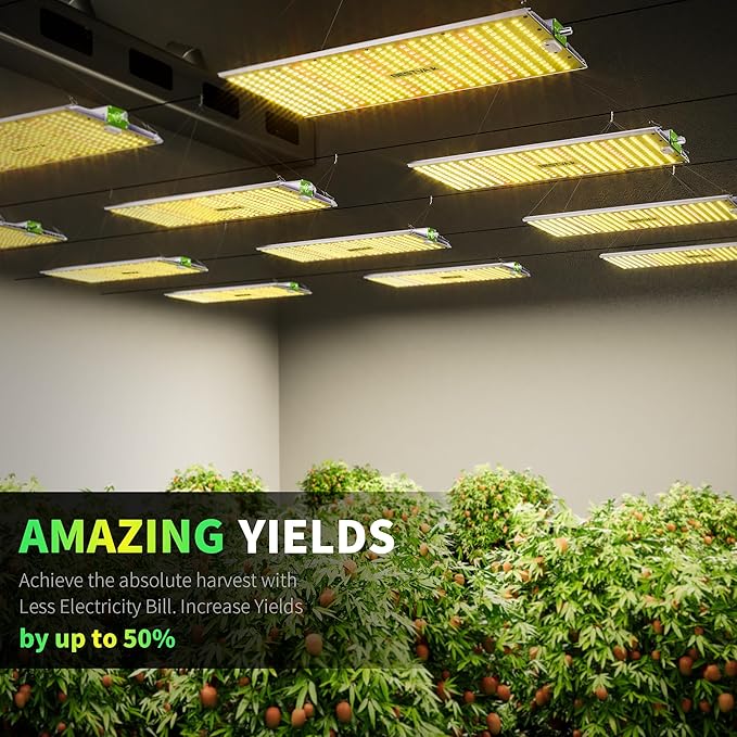 BESTVA 2025 Upgraded BP1000 LED Grow Light with High Yield Diodes & Dimmable Full Spectrum Plant