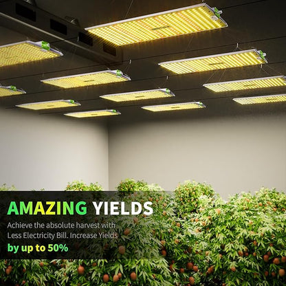 BESTVA 2025 Upgraded BP1000 LED Grow Light with High Yield Diodes & Dimmable Full Spectrum Plant