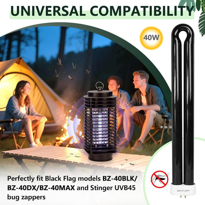 BB-40blk 40W Light Replacement Bulb (2-Pack) | Compatible with Black Flag BZ-40BLK/BZ-40DX/BZ-40MAX