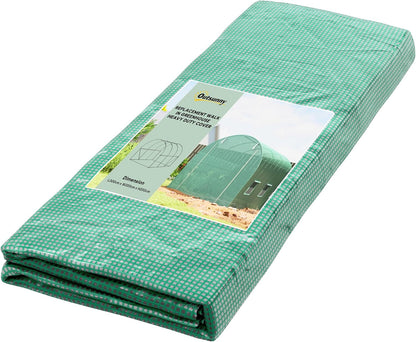 Outsunny 9.8' x 6.6' x 6.6' Plastic Greenhouse Cover Replacement, Heavy Duty Waterproof Tarp for