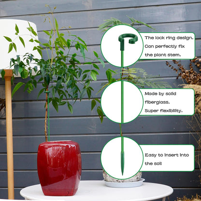 Invisible Plant Sticks 17 inch &11 inch SupKing 16Pcs Orchid Stakes with Clips for Support Small