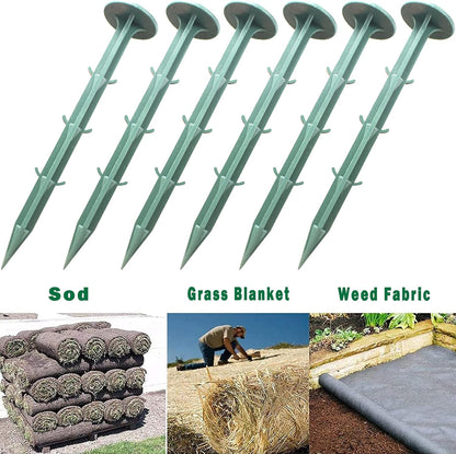 6-Inch Plastic Stakes Sturdy Plastic Stakes Anchors Rustproof for Holding Down Landscape Fabric