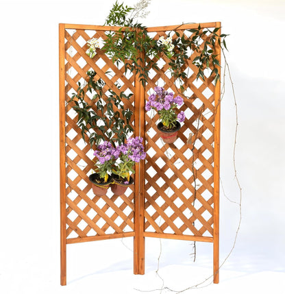 2-Pack Wooden Garden Trellis Panels – 72" H x 24" W Climbing Plant Support Screen for Outdoor